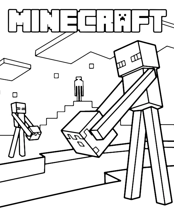 Coloring book enderman Minecraft